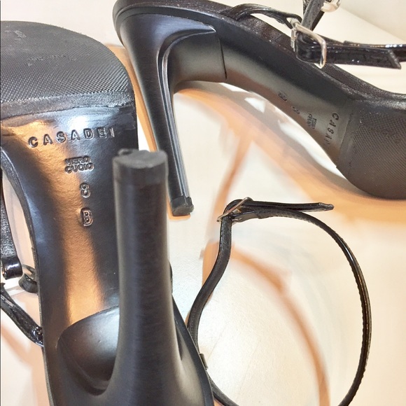 Casadei Black Strappy Heels - Picture 5 of 8